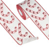 Raz 4" Candy Cane Sequined Wired Christmas Ribbon R4227728