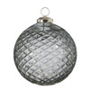 Raz 4" or 5" Clear Diamond Cut Ball Glass Christmas Ornament  -3
