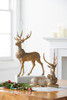 Raz Gold Deer with Christmas Wreath Figure Set of 2 4211148 Raz Gold Deer with Christmas Wreath Figure Set of 2 4211148