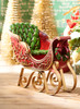 Raz 22" Red and Gold Metal Sleigh Christmas Figure 4310180-2 Raz 22" Red and Gold Metal Sleigh Christmas Figure 4310180-2