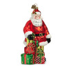 Raz Eric Cortina 6.5" Special Delivery Santa Glass Christmas Ornament 4453161