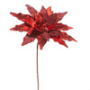 Raz 19" Red Beaded Large Poinsettia Christmas Tree Pick F4448004-2