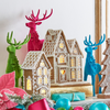 Raz 14" Pink, Green, or Blue Large Flocked Deer Christmas Figure 4512253