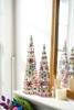 Raz 18" Multicolor Jeweled Brooch Cone Christmas Trees Set of 2 4513511