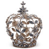 Raz 8" or 9.5" Champagne Glitter Jeweled Crown Christmas Decoration -3