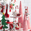 Raz 20" Red and White Yarn Christmas Tree Figures Set of 3 4516713