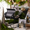 Raz 25.25" Black Metal Sleigh Christmas Decoration 4517036