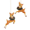 Raz 4.5" Set of 2 Brown Vintage Deer Christmas Ornament 4520078
