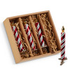 Raz Box of Red and White Clip On Candle Glass Christmas Ornaments 4520883 -2