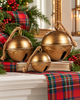 Raz 5", 7", or 8" Gold Sleigh Bell Christmas Ornament -10