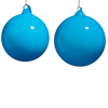 Raz 4" or 5" Blue Opaque Blown Glass Ball Christmas Ornament -2