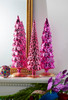 Raz 18" Pink Tone Glass Christmas Trees Decoration 4523176