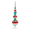 Raz 12" or 16.5" Red, Green, and Blue Vintage Final Glass Christmas Decoration or Tree Topper -2