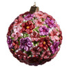 Raz Eric Cortina 4" Colorful Blossom Ball Glass Christmas Ornament 4553173 -2