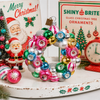 Raz Eric Cortina 4.5" Multicolor Wreath Glass Christmas Ornament 4553180-2