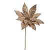 Raz 20" Soft Champagne Poinsettia Stem Christmas Tree Accessory F4506731