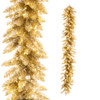 Raz 6' Gold and Silver Tinsel Lighted Christmas Garland G4509695 -2