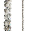 Raz 5' Silver and White Sparkle Ball Christmas Garland G4532838