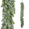 Raz 6' Iced and Flocked Pine Real Feel Christmas Garland G4542029 -2