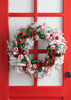 Raz 24" Frosted Pine and Peppermint Christmas Wreath W4506698