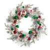 Raz 24" Frosted Pine and Peppermint Christmas Wreath W4506698 -2