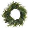 Raz 28" or 36" Iced Mixed Greenery Real Feel Christmas Wreath  -2