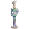 Raz 17.5" Frosted Easter Bunny Nutcracker Figure -3