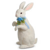 Raz 17" or 20" Sisal Bunny with Blue Bow Easter Decoration -3
