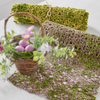 Raz 5' Yellow or Pink Moss Table Runner Spring Decoration