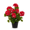 Raz 12" or 20.5" Potted Geranium Bush Spring or Summer Home Decor -3