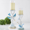 Raz 10.5" Blue Bird on White Candle Holders Spring Decoration 4609874