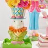 Raz 18" Bunny Top Hat Flower Pot Easter Decoration 4610199