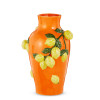 Raz 9.5" or 13" Orange Tall Vase with Lemons Spring or Summer Home Decoration -3