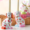 Raz 5.75" Set of 2 Dog Candle Holder with Fruit Motif Spring or Summer Decor 4610240