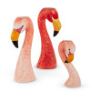 Raz Set of 3 14" Flamingo Head Vase Summer Decoration 4610249 -2