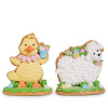 Raz 5" Set of 2 Gingerbread Cottontail Friends Figures Spring Decoration 4616049