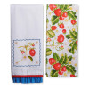 Raz 26" Strawberry Vine Tea Towels or 72" Blossom Trellis Table Runner Summer Table Decor -3