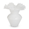 Raz 8" or 14.5" White Ruffle Vase Spring Home Decor -3