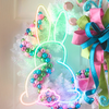 Raz 24.25" Bunny Neon Sign Easter Wall Decoration 4670751