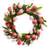 Raz 22" Shades of Pink Tulip Spring Wreath W4622746