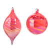 Raz 5" Pink Blown Glass Christmas Ornament 4424648 -2