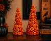 Raz 12.5" Pumpkin Cone Trees Set Halloween Decoration 4512229-2