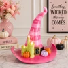Raz 16" Lighted Pink Witch Hat with Candles Halloween Decoration 4657625-2