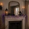 Raz 6' Halloween Purple Lighted Black Garland G4500900