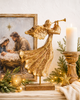 Raz 17.5" Gold Angel Standing Christmas Figure 4511655