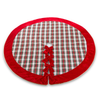 Raz 60.5" Plaid Christmas Tree Skirt with Bows 4604519