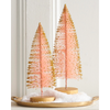 Raz 12" Pink Bottle Brush Trees Christmas Decoration 4606798