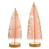 Raz 12" Pink Bottle Brush Trees Christmas Decoration 4606798 -2