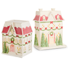 Raz 12" or 16" Lighted Snow Covered House Christmas Decoration
