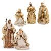 Raz Beige and Gold Large Holy Family and Three Kings Nativity Scene 4610665SET